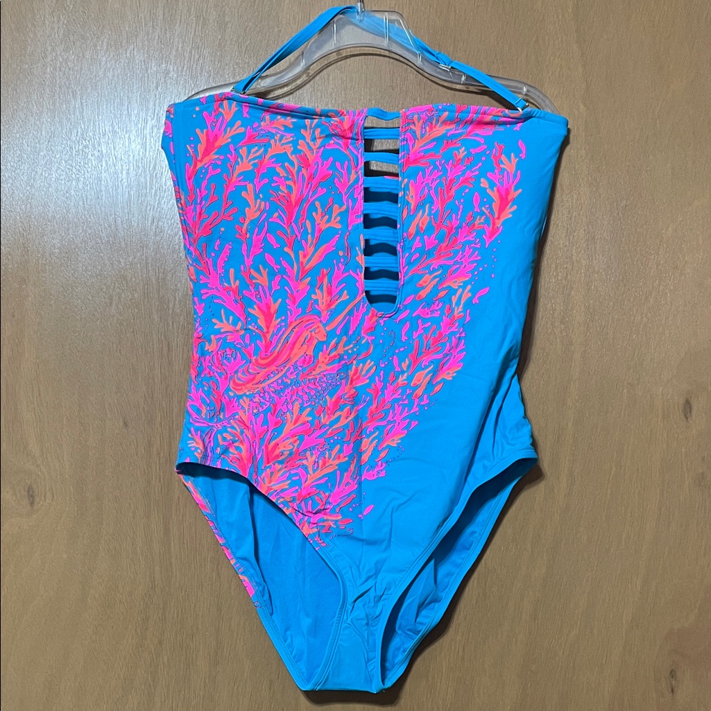 Lilly Pulitzer Blue And Pink Kids One Piece